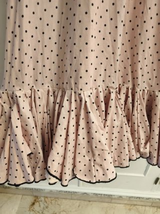 Vestido Bata Flamenca Lunares Rosa