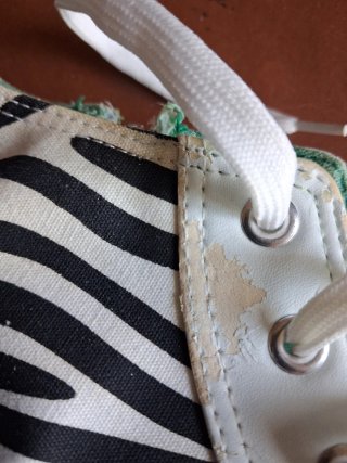 Scarpe alte zebrate