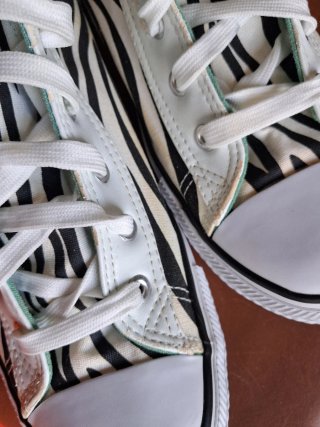 Scarpe alte zebrate
