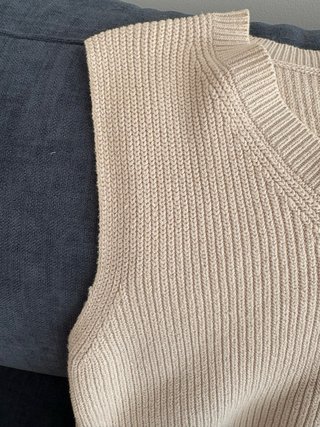 Chaleco punto Zara beige
