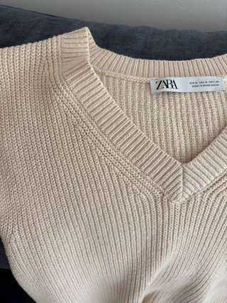 Chaleco punto Zara beige