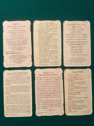 18 Santini Sacri Cartoncino Decorati
