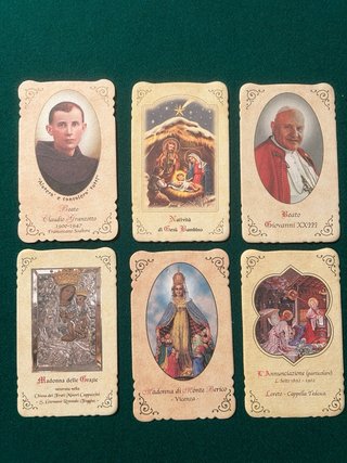 18 Santini Sacri Cartoncino Decorati