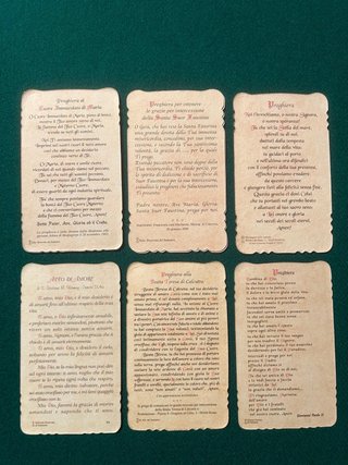 18 Santini Sacri Cartoncino Decorati