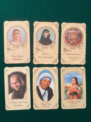 18 Santini Sacri Cartoncino Decorati