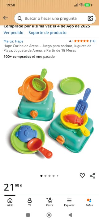 Juego Cocina Hape Playa Niños