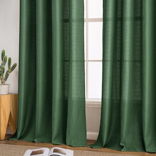 Tende in lino lucido nere 140x215cm