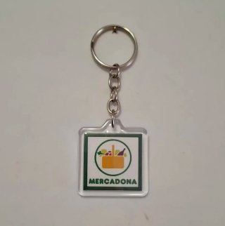 Llavero Mercadona supermercado logo hacendado