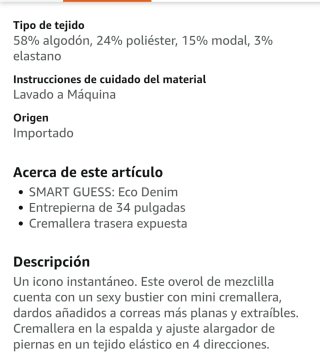 Mono Gumbritt Negro Mujer size 25 talla americana
