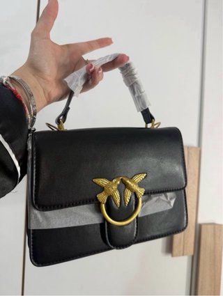 Borsa Pinko Nera con Fibbia Oro