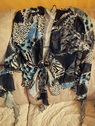 Blusa estampada patchwork