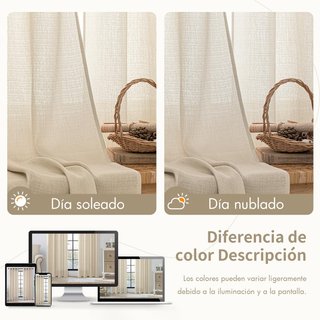 Tende in lino beige lucido 140x225cm
