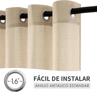 Tende in lino beige lucido 140x225cm