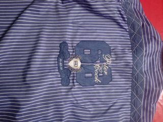 Camisa Peter Cook Talla 5XL Rayas Azul/Rojo