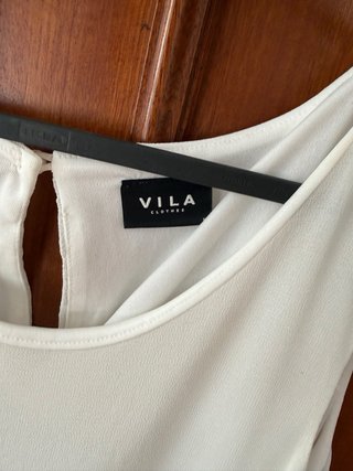 Vestido Vila blanco con lentejuelas M