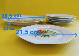 Vajilla Limoges Les Hors-d'oeuvre 7 piezas