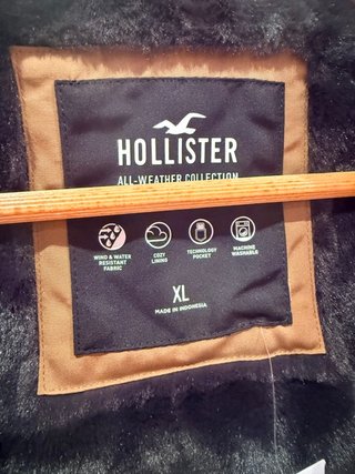 Parka Hollister Beige XL Nueva