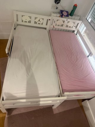 2 Camas infantiles blancas de Ikea