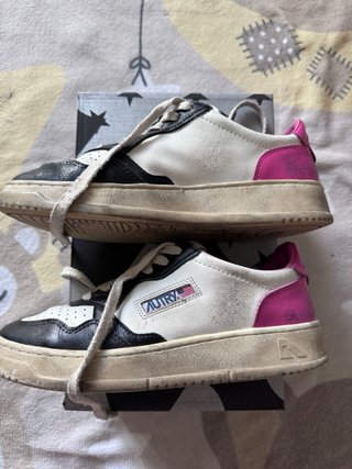Autry Sneakers Donna Medalist Rosa Bianco