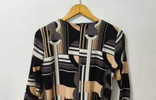 Vestido beige y negro Isabel Roca mujer Talla L-XL
