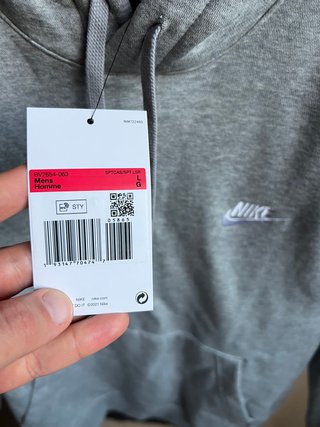 Sudadera Nike Club Fleece Gris Talla L