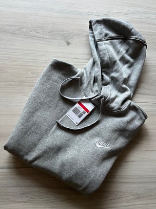 Sudadera Nike Club Fleece Gris Talla L