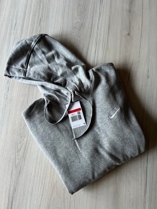 Sudadera Nike Club Fleece Gris Talla L