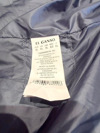 Parka El Ganso Talla XL Azul Nueva