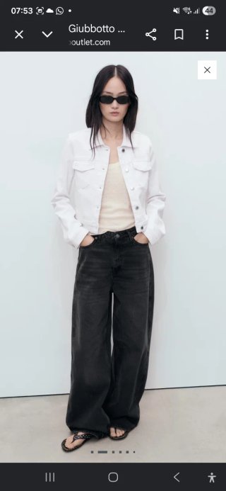 Giubbino jeans bianco donna Mango