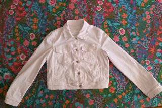 Giubbino jeans bianco donna Mango