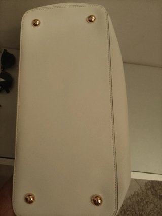 Borsa Michael Kors bianca con foulard pois