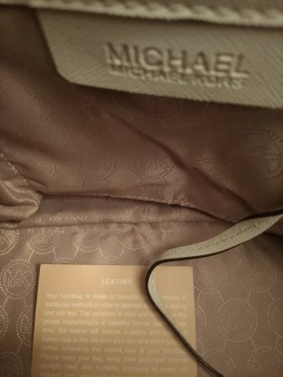 Borsa Michael Kors bianca con foulard pois