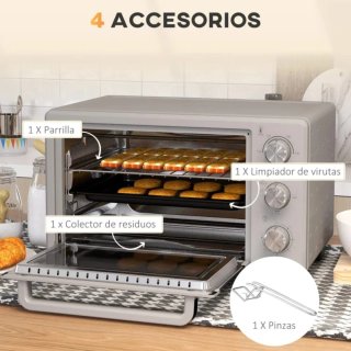 Mini horno eléctrico blanco