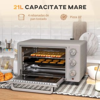 Mini horno eléctrico blanco