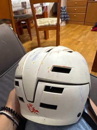 Casco de bici vintage blanco