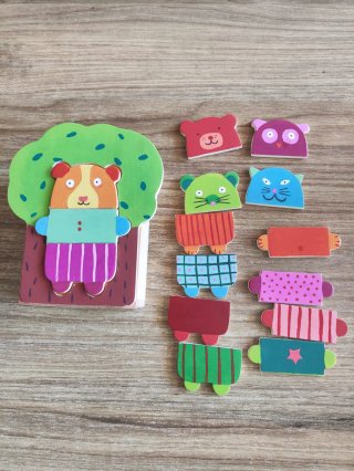 Juego de madera animales