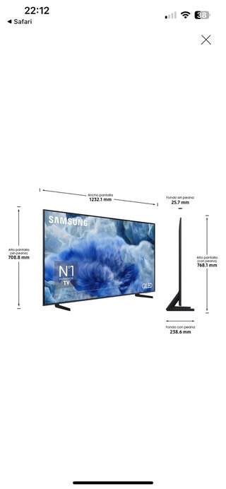 Samsung QLED TV 55 1232.1mm Ancho