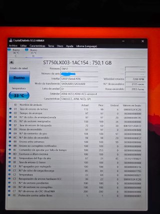 Disco Duro SSHDD Seagate Momentus XT 750GB Híbrido