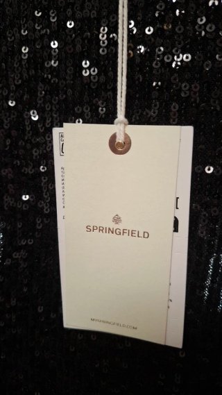 Top lentejuelas Springfield negro
