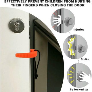 Protectores Puerta Anti-Pellizcos 3 Unid Naranja