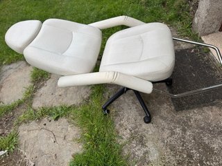 Sillón de estética reclinable blanco