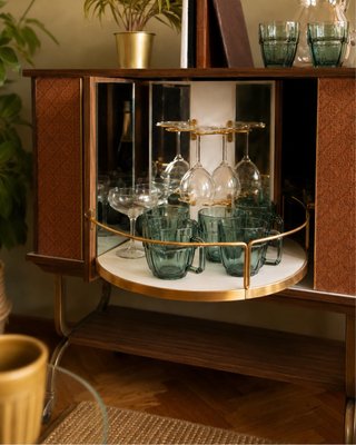 Mueble Bar Vintage Ruedas Años 60/70