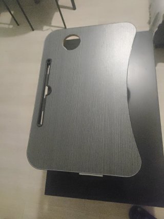 Mesa Auxiliar Plegable Negra y Gris