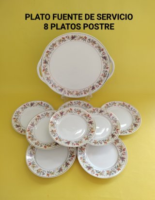 Juego de Postre GDA Limoges Porcelana