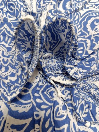 Vestido Zara Estampado Azul y Blanco