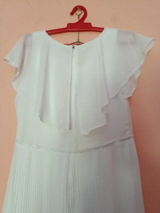 Vestido René blanco y negro con etiqueta