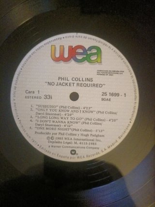 Vinilo Phil Collins - No Jacket Required