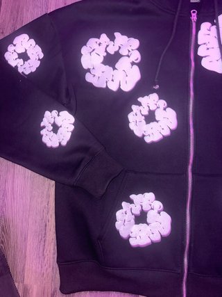 Sudadera Denim Tears con cremallera y estampado