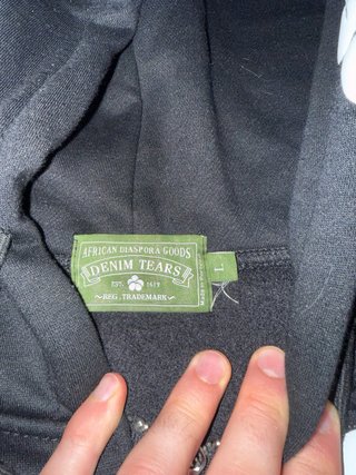Sudadera Denim Tears con cremallera y estampado