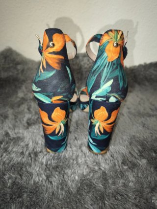 Sandalias Nine West Talla 39.5 Estampado Floral